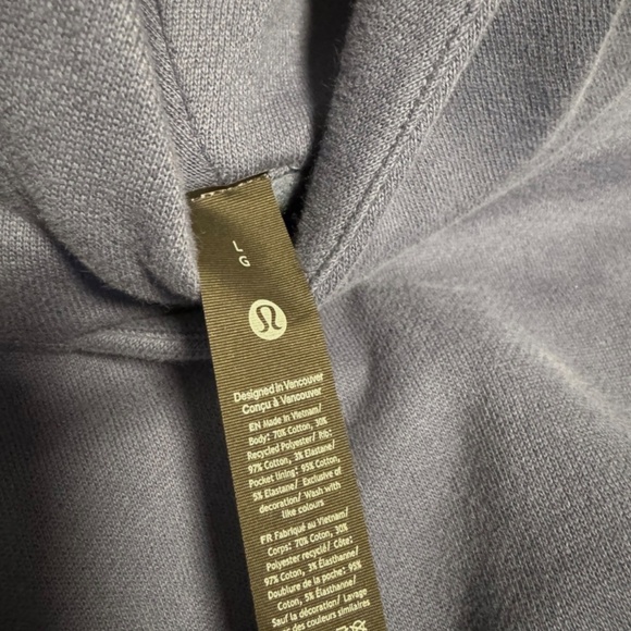 Mens Lululemon Steady State Hoodie Pitch Blue Size Large NWT - Picture 3 of 4